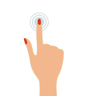 Vektör çizim ekran dokunaklı el ile