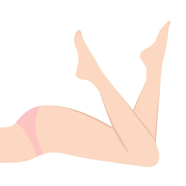 Woman Beautiful Legs Cartoon Vector Illustration — Stock Vector