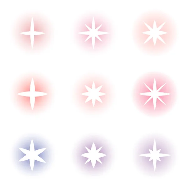 Star Icon Set Vector Collection Isolated White Background — Stock Vector