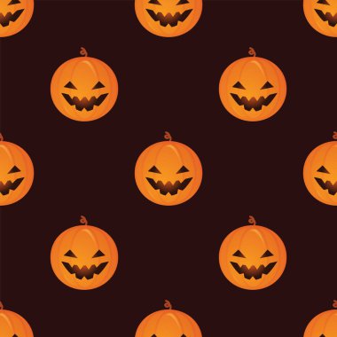 Kabak gülümsemek yüz ile. Sorunsuz vektör desen