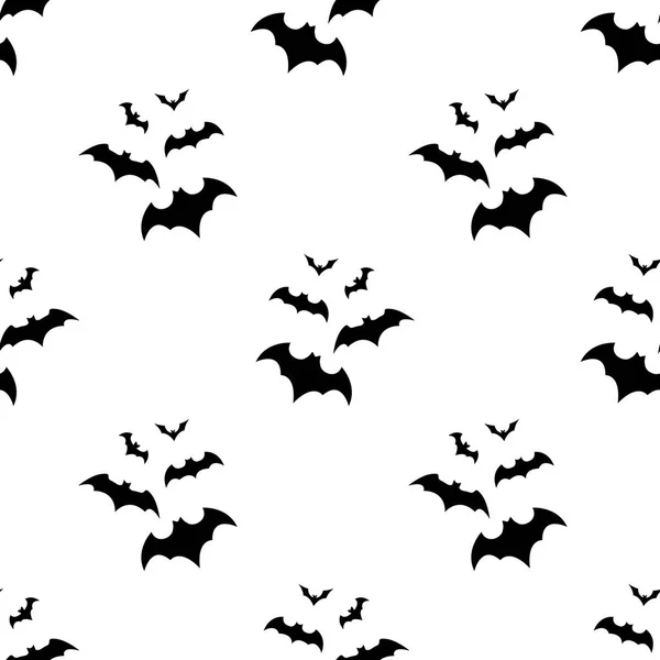 一群蝙蝠 无缝矢量模式 — 图库矢量图片