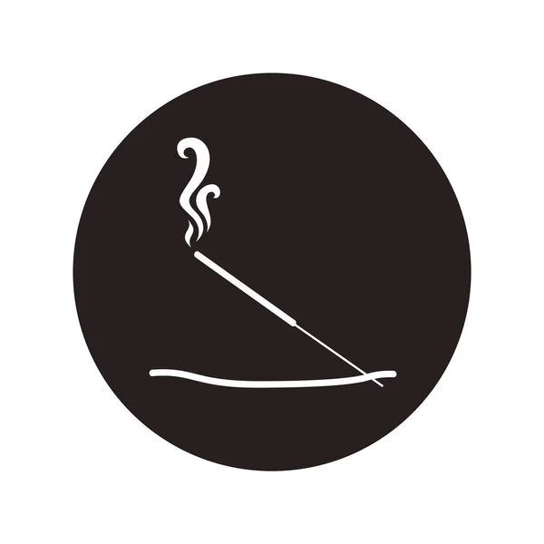 Incense Icon Flat Style Vector Illustration — Stock Vector