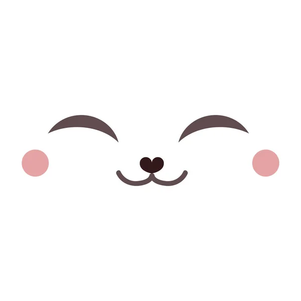 快乐的动物脸 可爱的性格 向量例证 — 图库矢量图片