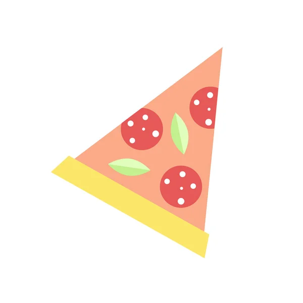 Icono Pizza Ilustración Vectorial Aislada Sobre Fondo Blanco — Archivo Imágenes Vectoriales