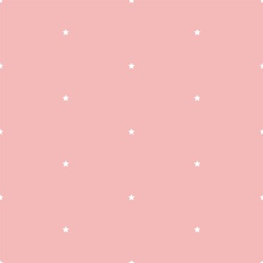 Küçük beyaz yıldız pembe desenle. Sorunsuz vektör desen