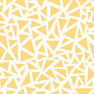 Sarı üçgen. Beyaz arka plan üzerinde sorunsuz vektör şekli