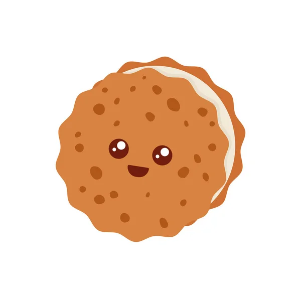 可爱的快乐饼干 向量例证 — 图库矢量图片