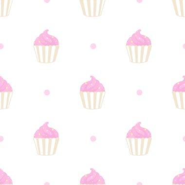 Tatlım. Noktalı çizgi film vektör desen. Sorunsuz arka plan