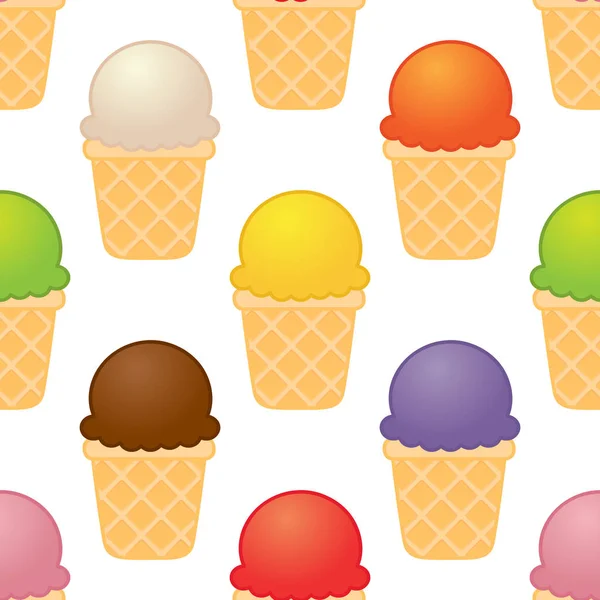 Motif de crème glacée colorée — Image vectorielle