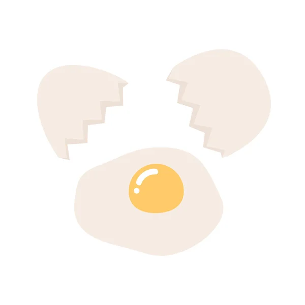 Huevo de gallina roto — Vector de stock