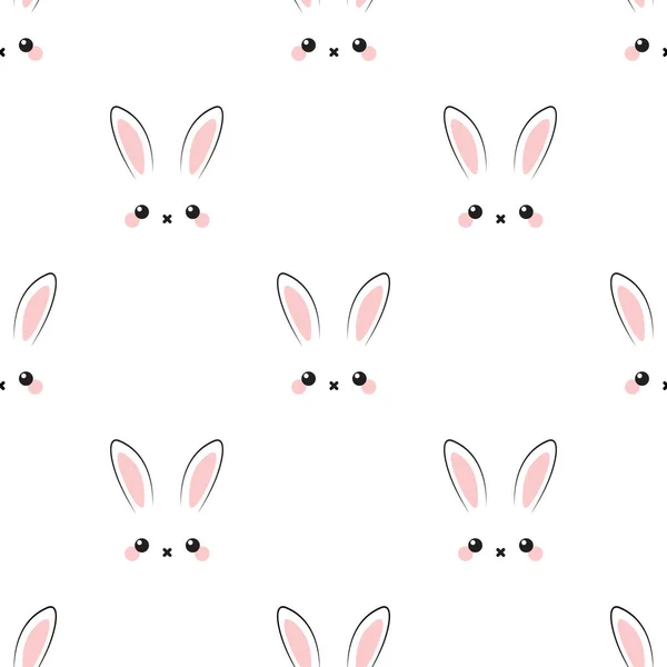 Lindo patrón de conejo — Vector de stock