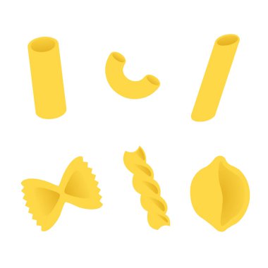 Makarna vektör set