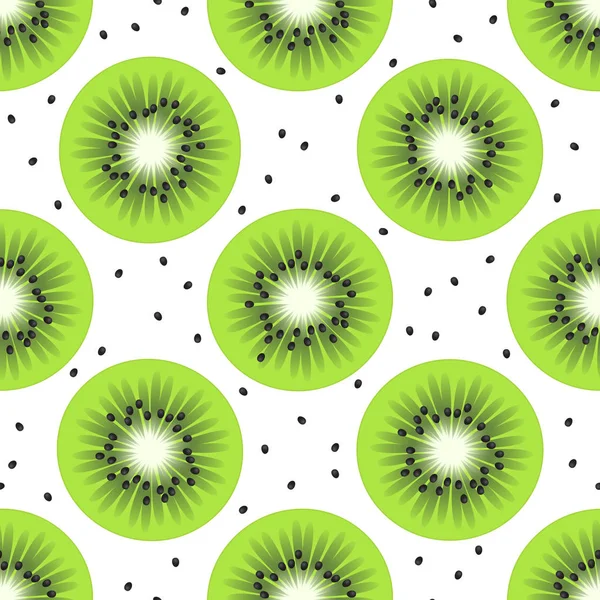 Modello di fetta di kiwi Illustrazione Stock