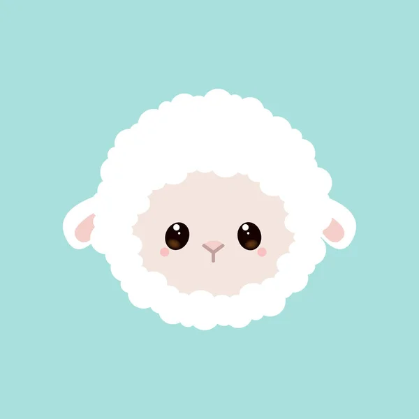 Pequena ovelha bonito — Vetor de Stock