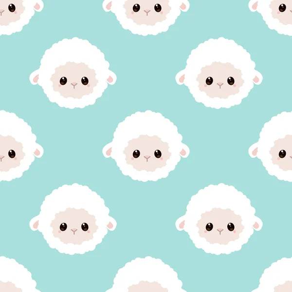 Cute little sheep pattern — Stock Vector