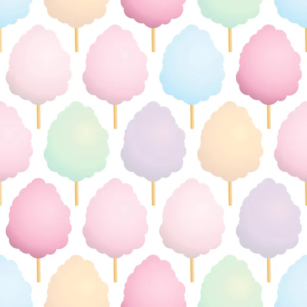 五颜六色的棉花糖图案 — 图库矢量图片