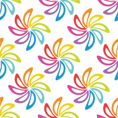 Gökkuşağı çiçek deseni