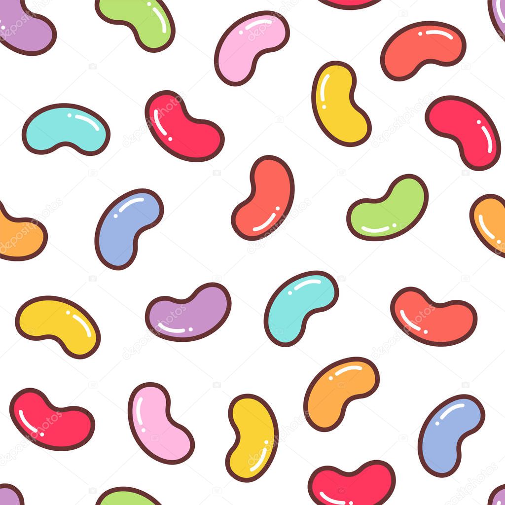 Cartoon candy beans pattern