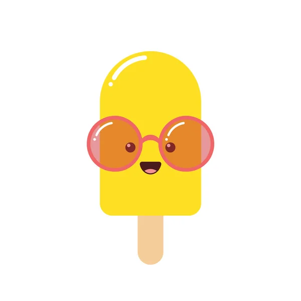 可爱卡通冰淇淋 — 图库矢量图片