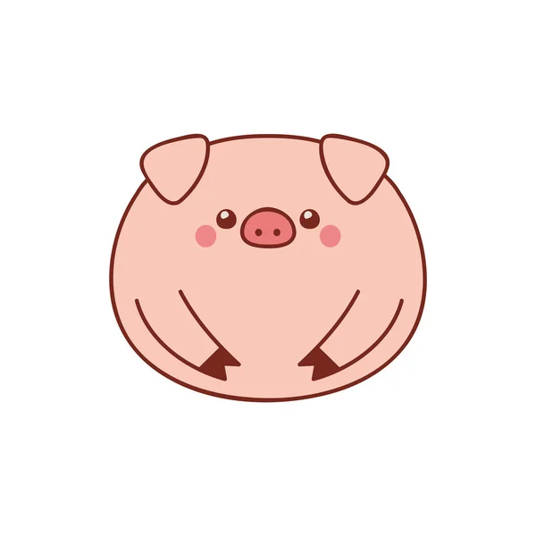 Cute tłuszczu świnia — Wektor stockowy