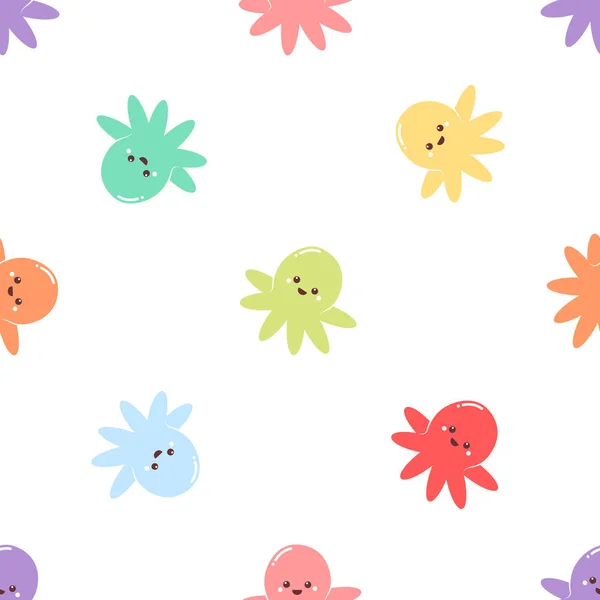 Cute octopus pattern — Stock Vector