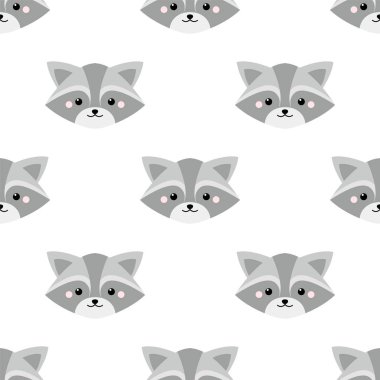 Sevimli düz rakun desen