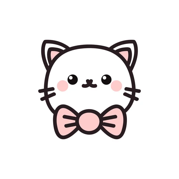 Cute cartoon cat icon - Stock Image - Everypixel