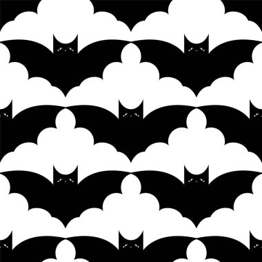 Sevimli karikatür yarasa deseni