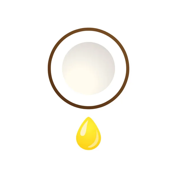 Vecteur huile de coco — Image vectorielle