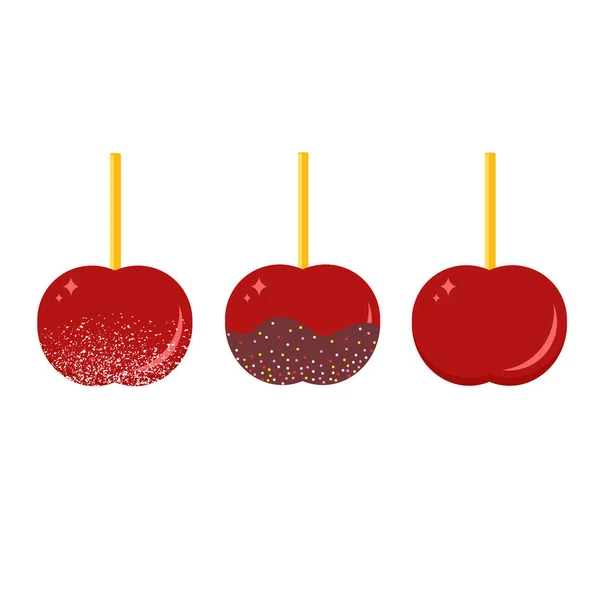 Conjunto de manzana de caramelo — Archivo Imágenes Vectoriales