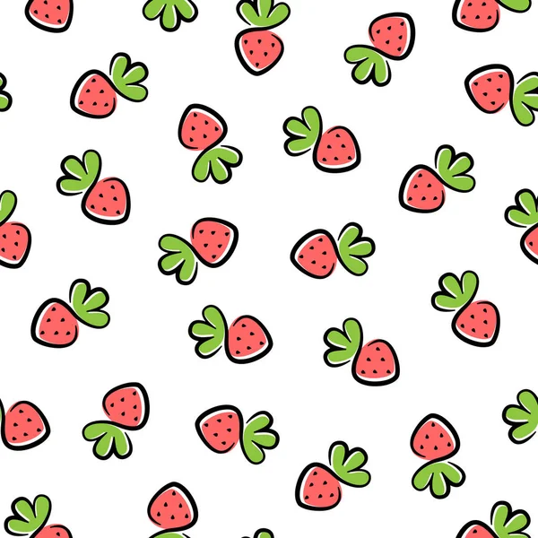 Random strawberry pattern — Stock Vector