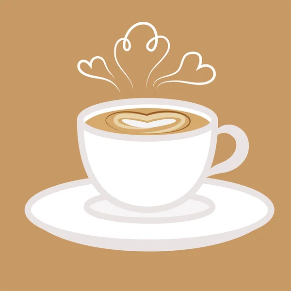 Café avec amour — Image vectorielle