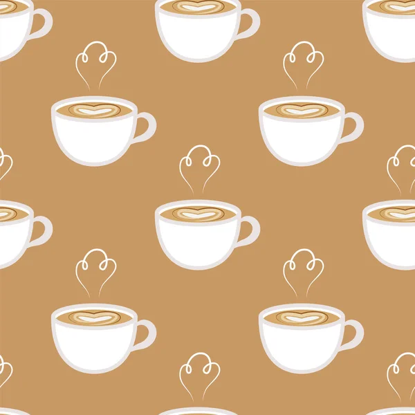 Coffee with love pattern — Stock Illustration Coffee with love pattern Royalty Free Stock Illustrations