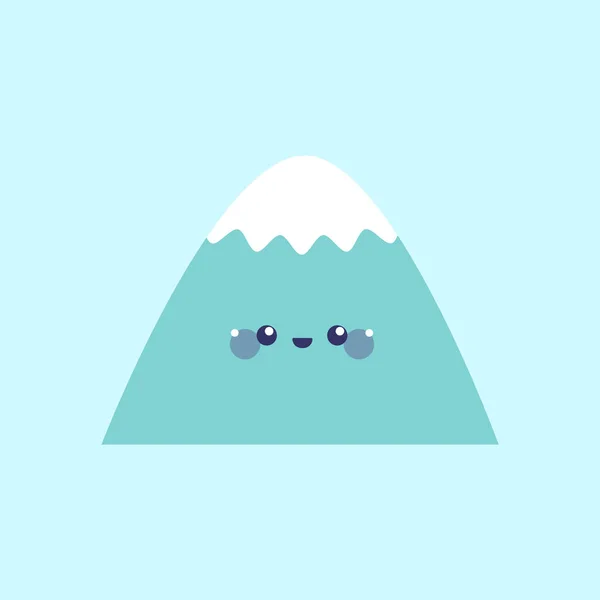 Cute Mountain Simple Vector Illustration Flat Style — Stock Vector