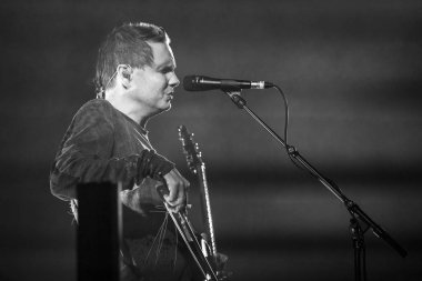 Amsterdam, Hollanda - 2 Ekim 2017: Konser od İzlanda post rock grubu Sigur Ros amsterdam'da canlı mekan Afas
