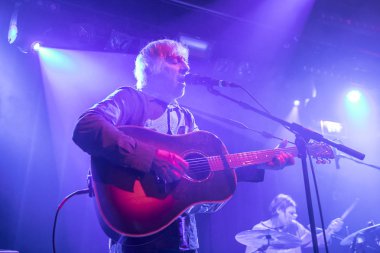 Amsterdam, Hollanda - 01 Mart 2018: Amerika şarkıcı ve gitarist Lee Ranaldo Bitterzoet Paradiso Amsterdam Konseri. Lee Ranaldo Sonic Youth'un eski bir üyesiydi.;