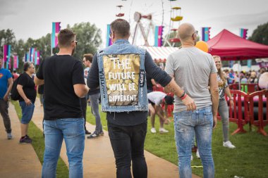 Amsterdam, Hollanda - 29 Temmuz 2017: Westerpark'taki Milkshake Festivali'nde 