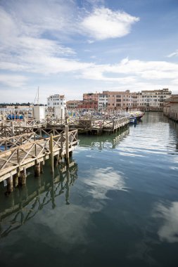 Marina Sacca della Misericordia 'da bulutlar suda iyileşiyor, Venedik İtalya