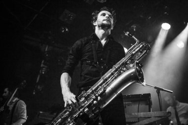 Amsterdam, Hollanda 16 Mart 2016: Fransız Kervan Sarayı konseri melkweg