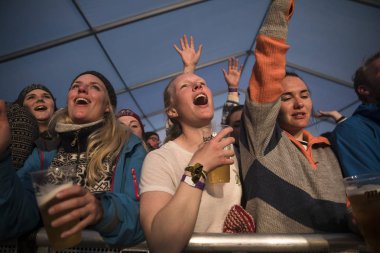Utrecht, Hollanda - 11 Aralık 2016: Utrecht 'teki Tivoli Vredenburg' da konser