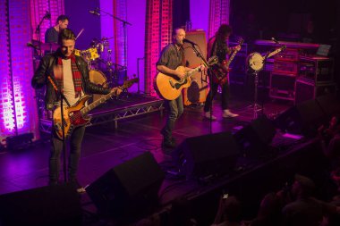 Amsterdam, Hollanda, 27 Mayıs 2016: İskoç folk rock grubu Travis'in melkweg konseri
