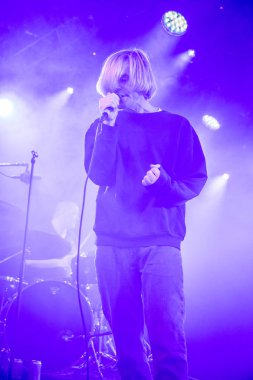 Amsterdam, Hollanda - 17 Şubat 2018 - İngiliz rock grubu The Charlatans'ın Paradiso Noord -De Tolhuistuin konseri