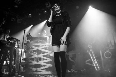 Amsterdam, Hollanda 16 Mart 2016: Fransız Kervan Sarayı konseri melkweg