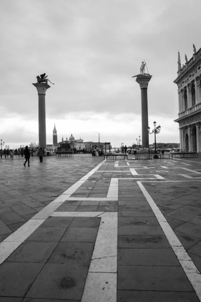 Венеция Италия Январь 2015 Вид Площадь Сан Марко Прямо Перед — стоковое фото