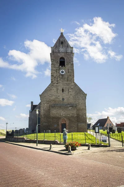 Stary Średniowieczny Kościół Wierum Fryzja Holandia — Zdjęcie stockowe
