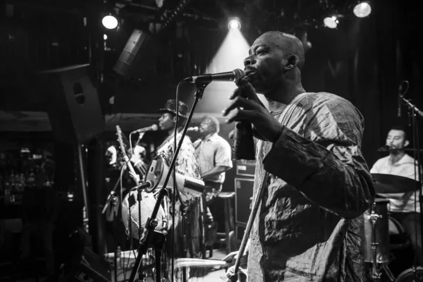 Amszterdam Hollandia Február 2016 Koncert Afrikai Zenekar Mali Bko Quintet — Stock Fotó