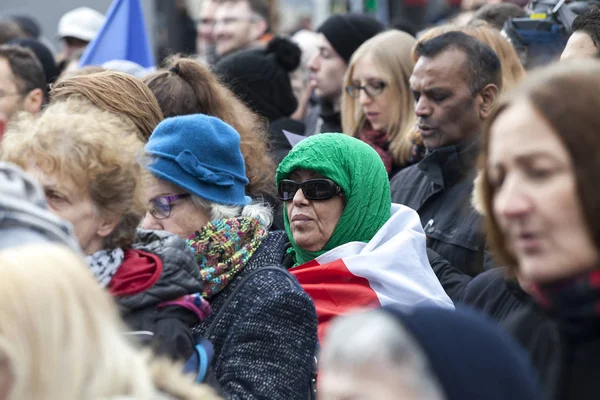 Paris França Janeiro 2016 Cerimônia Para Comemorar Vítimas Bombardeio Tiroteio — Fotografia de Stock