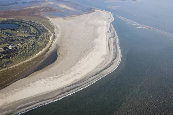 Vue Aérienne Côte Île Frisonne Ameland Pays Bas — Photo