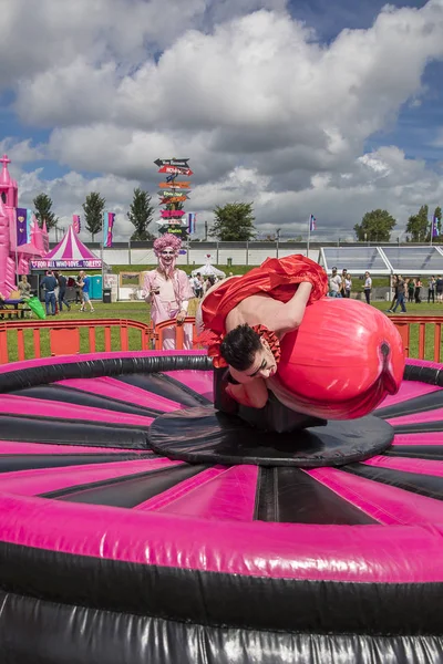 Amsterdam Niederlande Juli 2017 Transvestit Mann Reitet Auf Einem Penis — Stockfoto