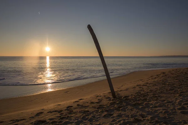 Puesta Sol Mágica Romántica Sobre Mar Invierno — Foto de Stock